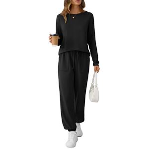 Nueva llegada de alta calidad 100% algodón francés Terry personalizar las mujeres cuello redondo sudaderas Joggers conjuntos chándal conjunto 2026 - Product Image 1