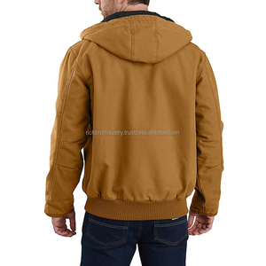 Veste d'Hiver en Toile 100% Coton pour Homme Manteau à Capuche Bombardier Soft Shell Personnalisable des Fournisseurs Directs d'Usine Grossistes - Product Image 2