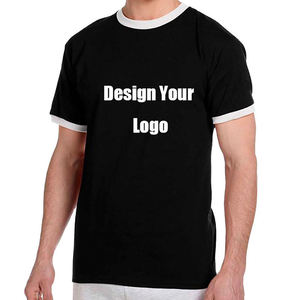 Nouveau gros quantité minimale de commande bas personnalisé col rond respirant chemises pour hommes 100% coton coupe ample T-shirt pour hommes - Product Image 1