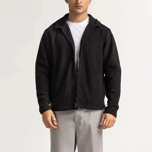 Los más nuevos hombres de invierno de lana Regular Fit cremallera Sudadera con capucha Unisex bolsillo liso teñido 100% algodón personalizado impreso bordado - Product Image 4