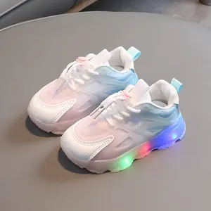 Scarpe da ginnastica per bambini, per bambini, per ragazzi, con rete a Led, scarpe per bambini