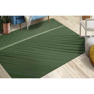 Tapis vert à feuilles : Tapis floral antidérapant, décoration de bureau, avec tapis à poils doux - Product Image 3