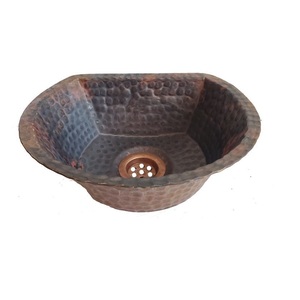 Fregadero de cobre de diseño de tendencia, delantal frontal, fregadero de cocina de granja de cobre martillado de un solo cuenco - Product Image 6