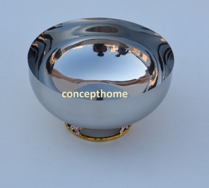 Bols à noix en acier inoxydable argenté, sans BPA, jetables, pour la décoration de la maison, Diwali, Ramadan, art métallique artisanal - Product Image 2