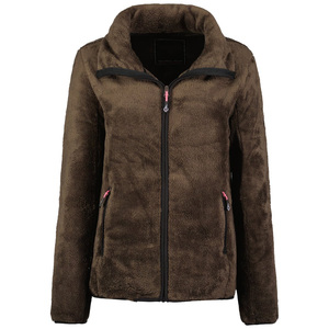 Chaqueta de lana con cremallera cómoda y cuello levantado suave y duradera, venta al por mayor, chaqueta cálida transpirable de peso pesado con logotipo personalizado - Product Image 2