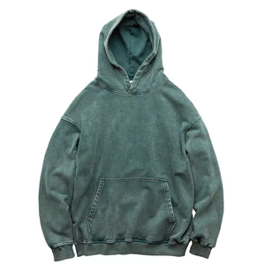 High Street Winter Vintage Washed Solid Color Sweat à capuche American Street Loose Fried Snowflake Hoodie - Product Image 4