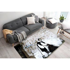 Tapis imprimé graffiti : Art urbain pour les intérieurs modernes, tapis gobelin - Product Image 2
