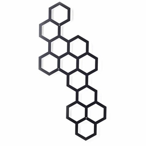 Arte de pared de metal rectangular moderno diseño colgante sofisticado elaborado para agregar estilo en la decoración de su hogar, hotel, oficina - Product Image 4