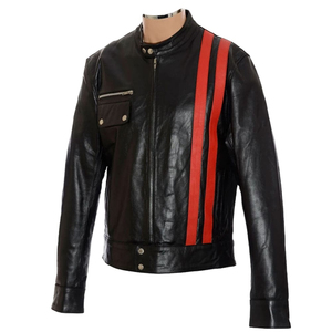 Chaqueta de Motociclista de Cuero Cortavientos de Invierno Personalizada al por Mayor para Hombre, Chaqueta de Hombre Informal de Alta Calidad de Talla Grande - Product Image 5
