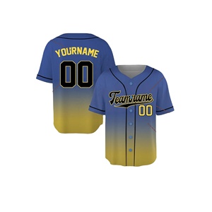 Maillot de baseball vierge en gros, personnalisable avec logo et nom brodé, col en V, anti-bactérien, sérigraphié, unisexe - Product Image 3