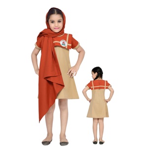 Uniforme islámico para niñas, Material de grado superior, con bufanda, color personalizado, precio más bajo, a la venta - Product Image 1
