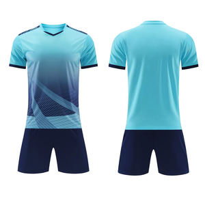 Maillot de football respirant à séchage rapide de haute qualité costume couleur unie manches courtes pour hommes et femmes vente sur les uniformes de football - Product Image 5