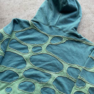 เสื้อกันหนาวมีฮู้ดสองชั้นแบบสวมหัวสำหรับผู้ชายฟอกสีแนววินเทจ - Product Image 5