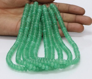 Perles de pierre de quartz vert fraise lisses de 8 mm en gros, qualité AA, pierres précieuses simples certifiées CNAS, modèle AA-54 - Product Image 5