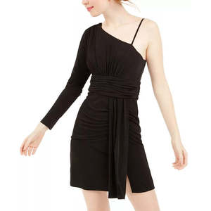 Abito monospalla nero Teeze Me Junior's, taglia 3, silhouette a tubino con vita naturale - Product Image 1