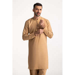 Pantalon en coton et viscose grande taille style décontracté chic SK-PSD24-017, à boutonnage simple avec techniques d'impression, idéal pour mariages et affaires - Product Image 2