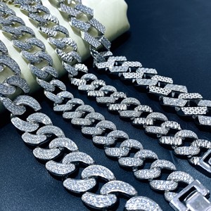 Alta calidad 925 Plata de Ley VVS Moissanite Iced Tennis Chain Unisex 16mm Baguette Link IGI Certified Hip Hop Style Gold - Product Image 2