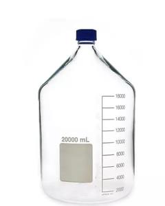 Botellas de Reactivo de Vidrio de Borosilicato Alto de 5L con Tapa de Rosca Azul Transparente para Uso en Laboratorio - Product Image 6