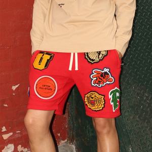 Short d'été en maille avec logo personnalisé pour hommes en polyester respirant avec entrejambe de 5 pouces double couche style sport impression 3D poches décontracté - Product Image 6