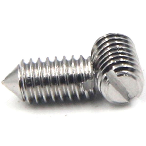 ISO7434 Stainless Steel Metric Slotted Headless Cone Point Hidden <b>Set</b> <b>Screw</b> - Product Image 1