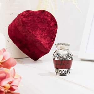 Wood Finished Classic Design Aluminium Keepsake <b>Urns</b> Wholesale High Quality Mini Cremation <b>Urns</b> Made in India - Product Image 5