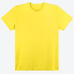 Impreso (Impresión gráfica) Vietnamita Impreso de punto 100% poliéster Regular Corto O-cuello (Cuello redondo) Camiseta amarilla - Product Image 1