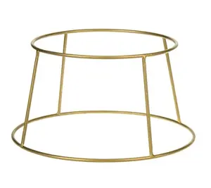 Brass pizza pan holder stand high quality brass wire pizza display standing rack wholesale manufacture