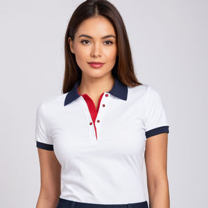 Polo de Alta Calidad para Mujer con Tela de Alta Calidad, Diseño Clásico, Tacto Suave, Ajuste Cómodo y Estilo de Manga Corta - Product Image 2