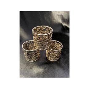 Ronds de serviette élégants en métal doré et ivoire, porte-serviettes sculptés dorés et ivoire pour mariage et occasions spéciales - Product Image 5