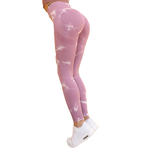 OEM Logo personnalisé Leggings pour femmes Butt Lifting Workout Tie Dye Pantalon de yoga taille haute Leggings personnalisés pour les femmes - Product Image 4