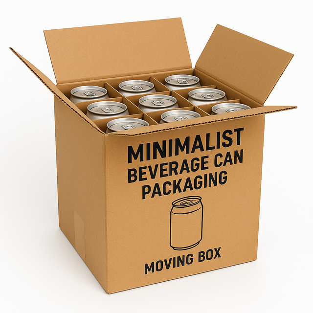 Colorful Minimalist Packaging  Export  Palletized Beverage Can Cartons Energy Drink Sports Drink Carton Moving Box with Dividers