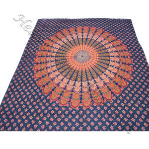 Belle impression psychédélique grand mur suspendu tapisserie Hippie bon marché Mandala pour décoration d'art mural - Product Image 1