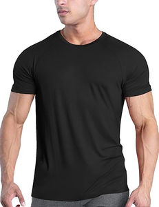 Camisetas de entrenamiento de alta calidad para hombres, camisetas de manga corta para gimnasio, culturismo con muestra, camiseta blanca deportiva para gimnasio en seco - Product Image 3