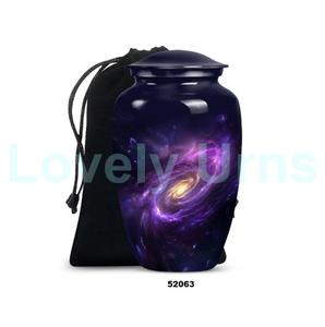 โกศสีฟ้าสำหรับผู้ใหญ่ขี้เถ้าของมนุษย์ตกแต่งโกศขนาดใหญ่พร้อมถุงกำมะหยี่ฟรี - Product Image 5