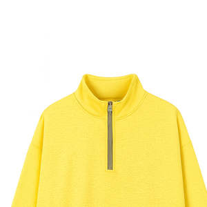 Sudadera Casual Holgada con Media Cremallera y Capucha para Mujer, de Forro Polar para Invierno, Antiarrugas, Transpirable, con Cremallera Larga - Product Image 3