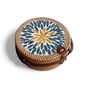 Bolso de Hombro de Ratán Hecho por Proveedor con Incrustaciones de Nácar, Personalización para Accesorios de Moda al por Mayor - Product Image 2