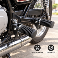 Pédales de porte arrière de moto SYCT en plastique et acier inoxydable, repose-pieds compatibles avec Suzuki GN125 HJ125-8 GS125 CG125 Cruiser Retro