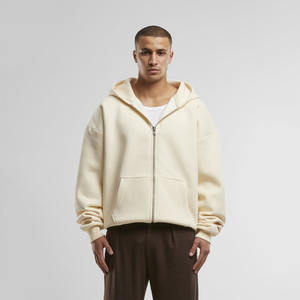 Sudaderas con Capucha Estilo Hip Hop para Hombre, Venta al por Mayor, Mezcla de Algodón, Sudadera con Capucha Extra Grande con Cierre, Logotipo Personalizado con Serigrafía, Hecha 100% de Algodón - Product Image 3