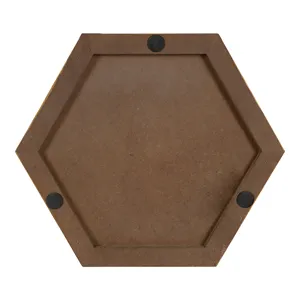 \ Bandeja metálica hexagonal de lujo de diseñador perfecta para fiestas, aperitivos, bebidas, centro de mesa y decoración contemporánea del hogar - Product Image 4