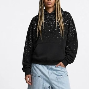Vente Flash : Sweat à Capuche Homme Oversize 100% Coton, Personnalisé avec Strass, Effet Délavé, Écologique, Imprimé Vintage, Modèle Vierge - Product Image 3