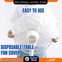 Ensemble de caches de ventilateur de plafond Nidy pour ventilateurs de plafond et de tige de plafond |   Housse de protection anti-poussière lavable pour la maison et le bureau.