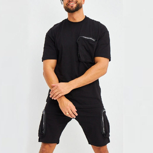 Vente en gros 2025 Ensemble t-shirt et short unisexe avec logo personnalisé Vêtements d'été décontractés avec strass Sweat Top Short OEM - Product Image 2