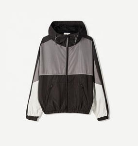 Blouson Bomber Coupe Personnalisée, Coupe-Vent d'Hiver, Pull à Capuche pour Hommes, Fermeture Éclair 1/4, Poche à Rabat, Patchwork, Veste de Baseball Varsity - Product Image 1