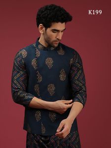 คุณภาพสูงสุดแบบดั้งเดิมอินเดียผู้ชายตรงฟรีขนาดเสื้อผ้าชาติพันธุ์ Kurta แฟชั่น Kurta สำหรับส่งออกทั่วโลก - Product Image 5