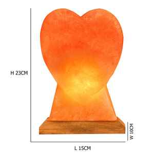 Handmade Natural <b>Heart</b>-Shaped Himalayan Salt Lamp Eco-Friendly Carved Nautical Styles <b>for</b> Home Office Decoration Natural <b>Crafts</b> - Product Image 3
