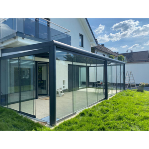 Couverture de terrasse de véranda en aluminium quatre saisons populaire néerlandaise avec cadre en <span class=keywords><strong>acier</strong></span> moulure de toit en triangle cour hôtels villas - Product Image 5