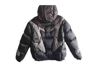 New Fashion High Quality Men's Regular Canvas Puffer Jacket Custom Stand Hood Winter <b>Coat</b> <b>Zipper</b> Closure Front High Street - Product Image 6