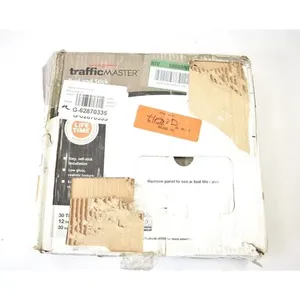 Trafficmaster แผ่นลอก N Stick 12 "x 12" แผ่นพื้นพีวีซีพายุหนัก25แพ็คสำหรับห้องนั่งเล่นภายในซูเปอร์มาร์เก็ต25ชิ้น - Product Image 1