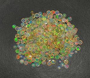 AAA Qualité IGI Certifié 29pcs 5mm Cabochon Opale Éthiopienne en Blanc Naturel/Argent/Rose 10CT Pierres Précieuses en Vrac pour Bijoux - Product Image 6