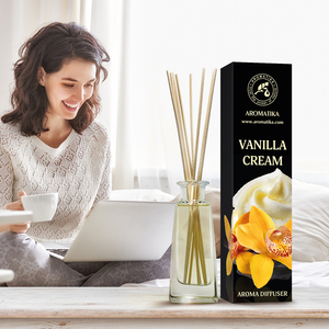 Diffuseur de parfum Aromatika Crème Vanille 100ml avec un parfum chaud et sucré de dessert, parfum d'ambiance longue durée - Product Image 5